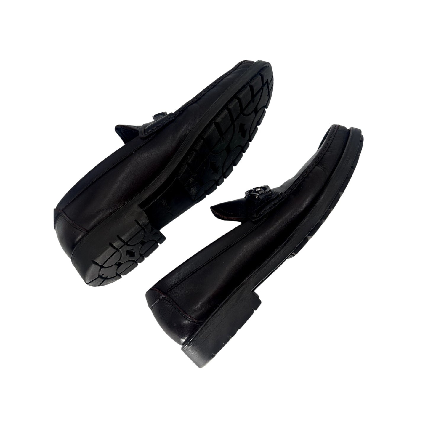 Salvatore Ferragamo David Gancini Leather Lug Sole Loafers