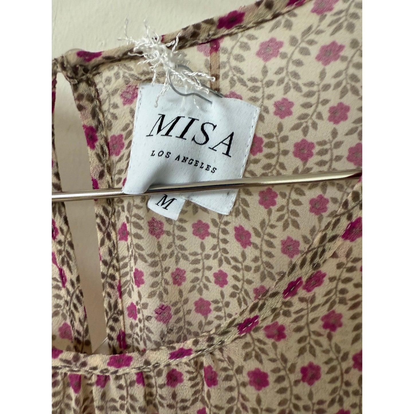 Misa Los Angeles Bernita Smocked Mini Dress Ruffle Detail Ditsy Floral