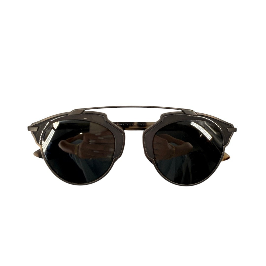 Christian Dior So Real Ruthenium Black Modern Aviator Sunglasses Women's