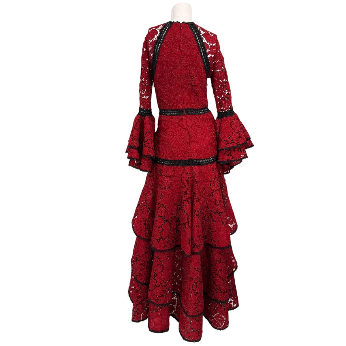 ALEXIS Laurel Tiered Guipure Lace Gown Maxi Dress