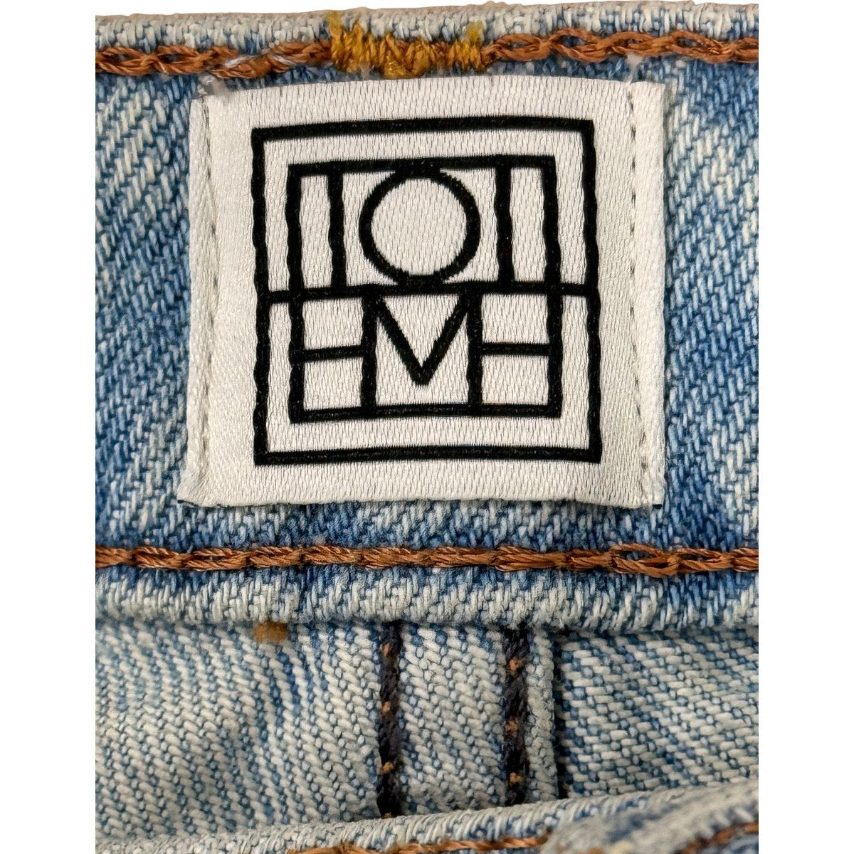 TOTEME Flair Denim High Waist Wide Leg Jeans Light Blue Wash Women's Size 27/30