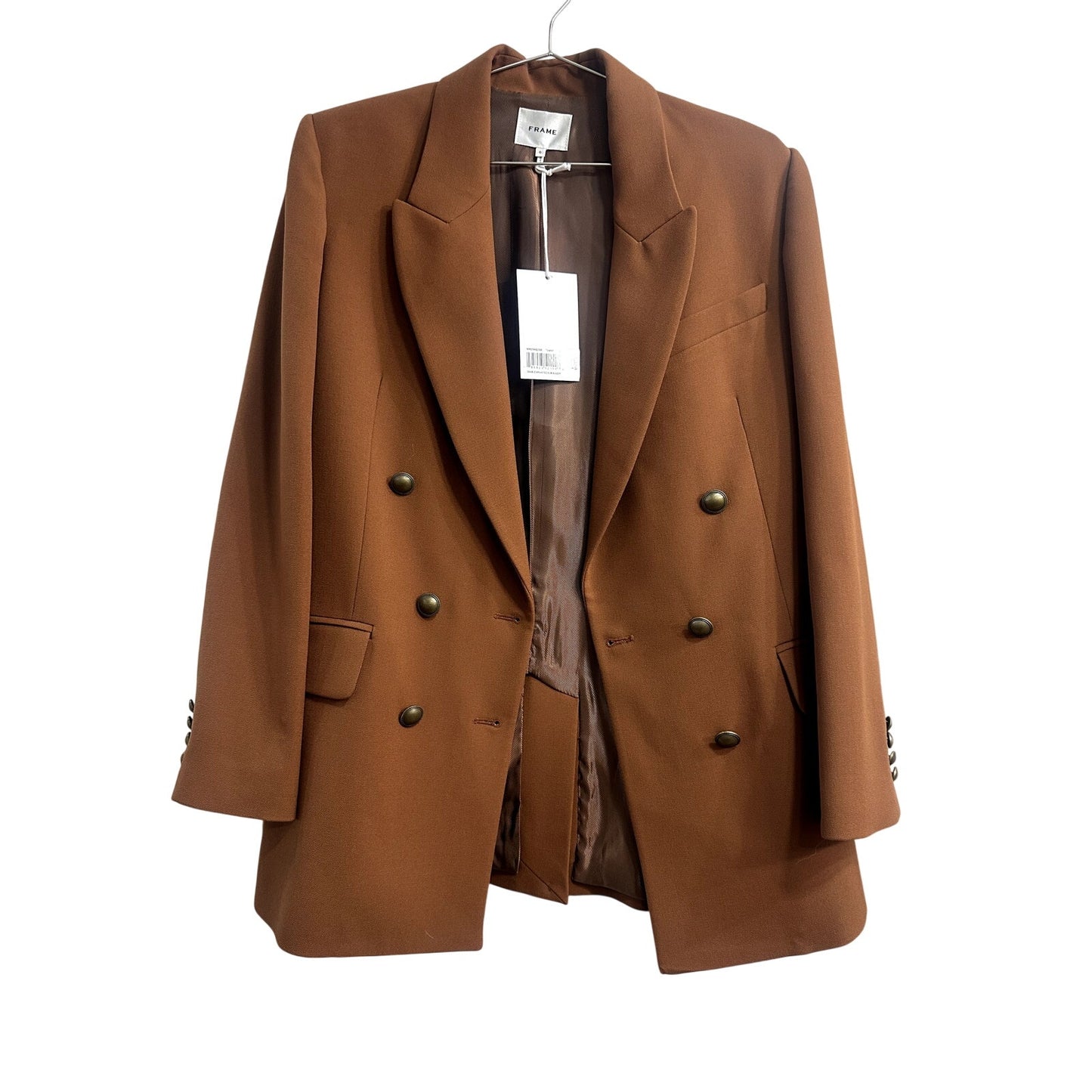 Frame Double Breasted Slim Blazer Jacket