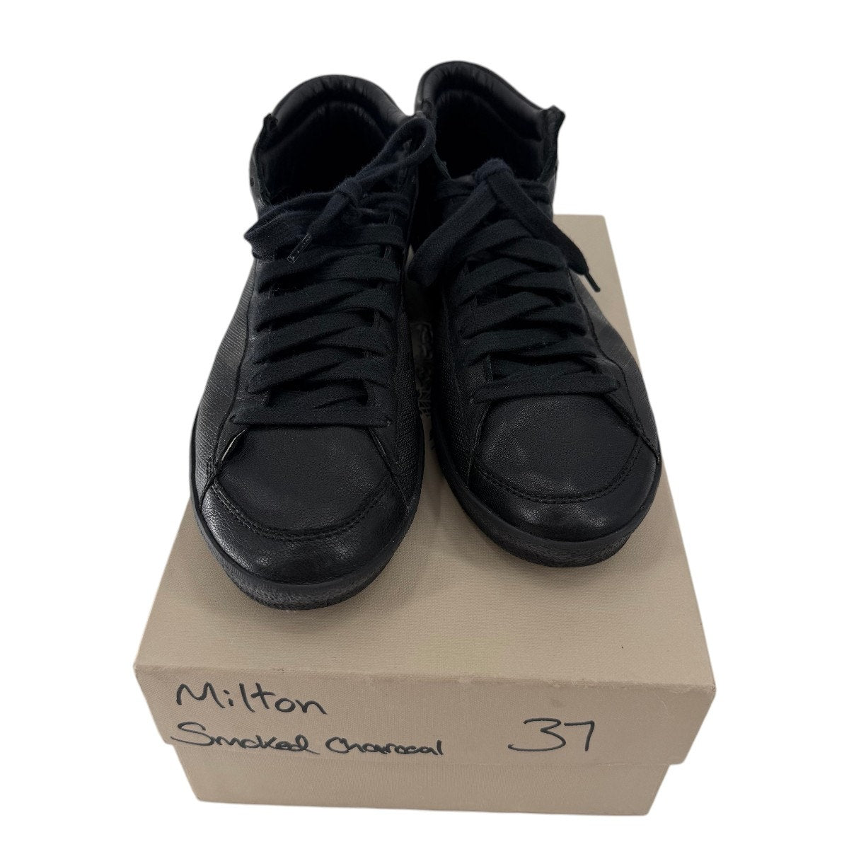 Burberry Smoked Check Milton High Top Sneakers Smoked
