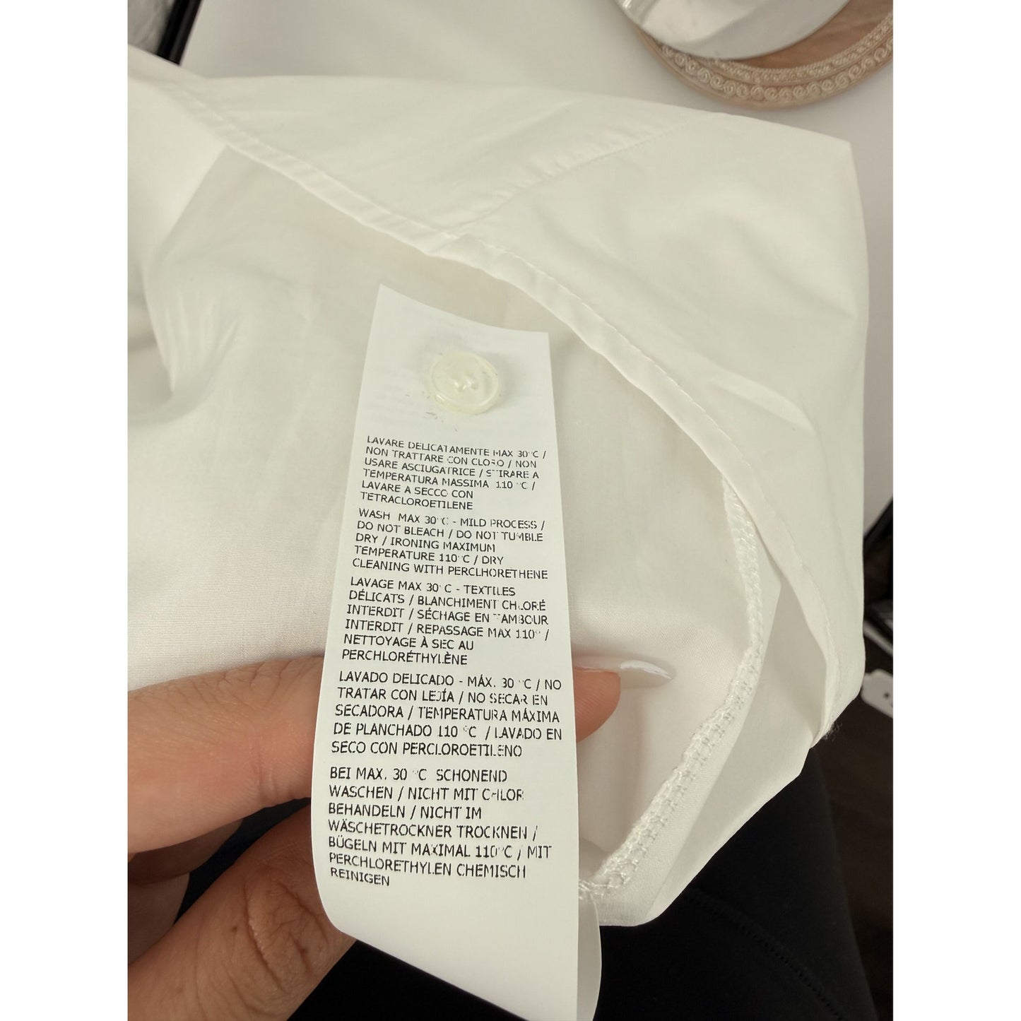 Imperial Afafiic Button Front Sleeveless Shirt Mini Dress White Size Medium