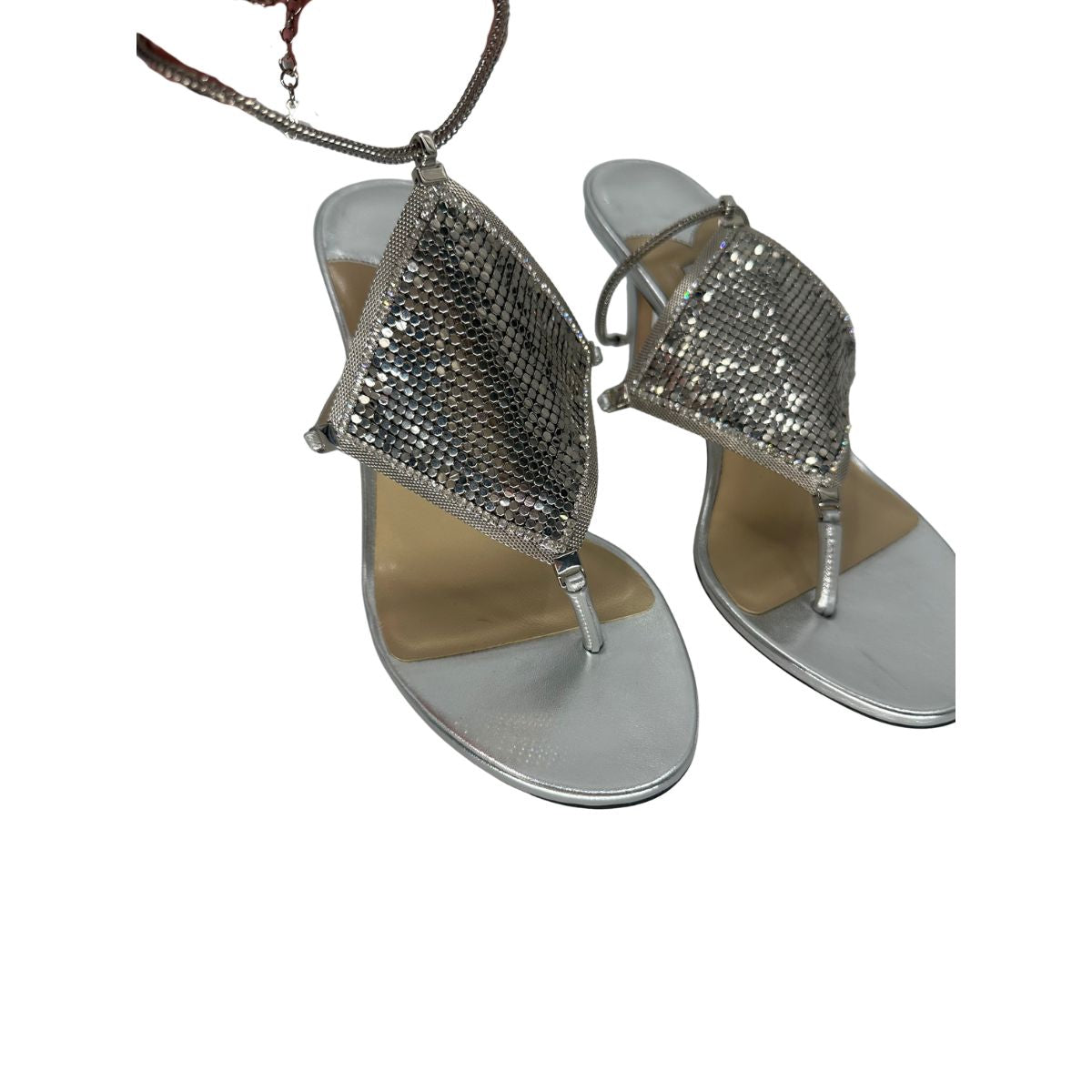 Jimmy Choo Metallic Leather Archive Thong 85 Sandals
