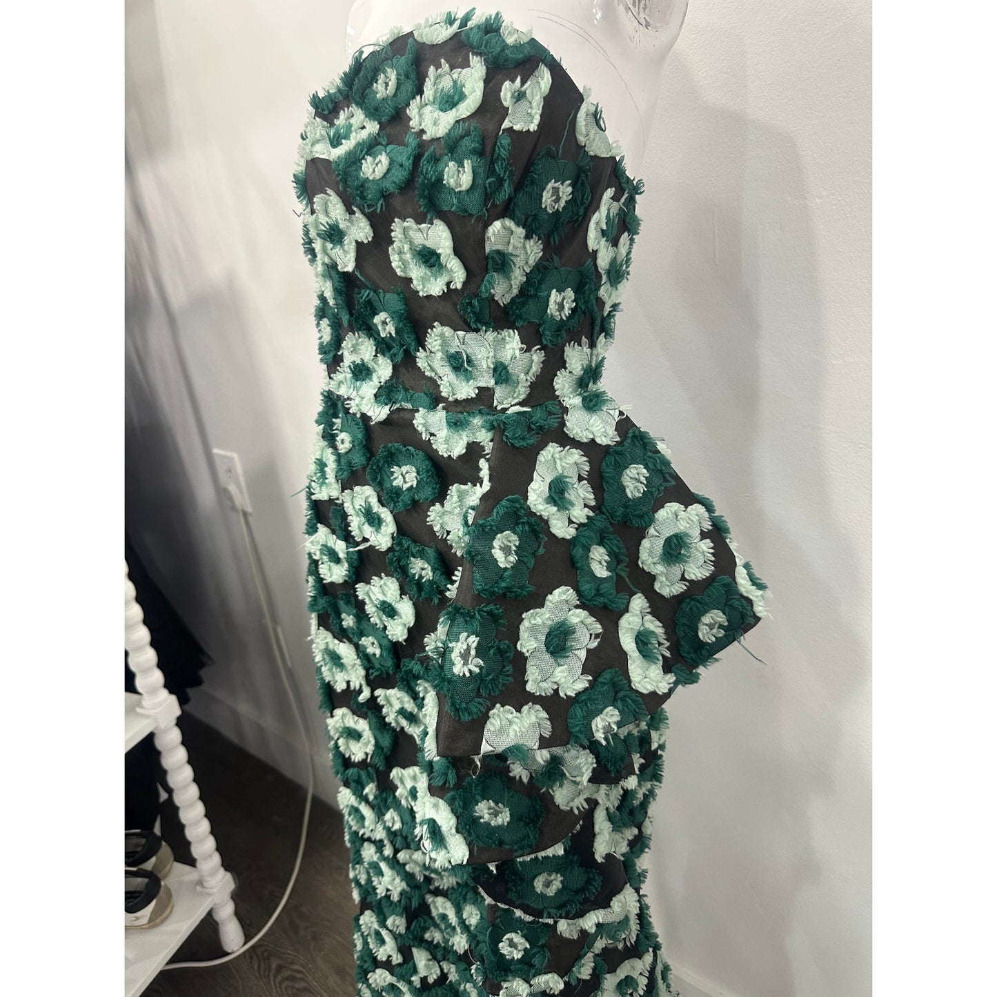 Elliatt Flora Print Strapless Georgina Hi-Slit Maxi Dress Women's
