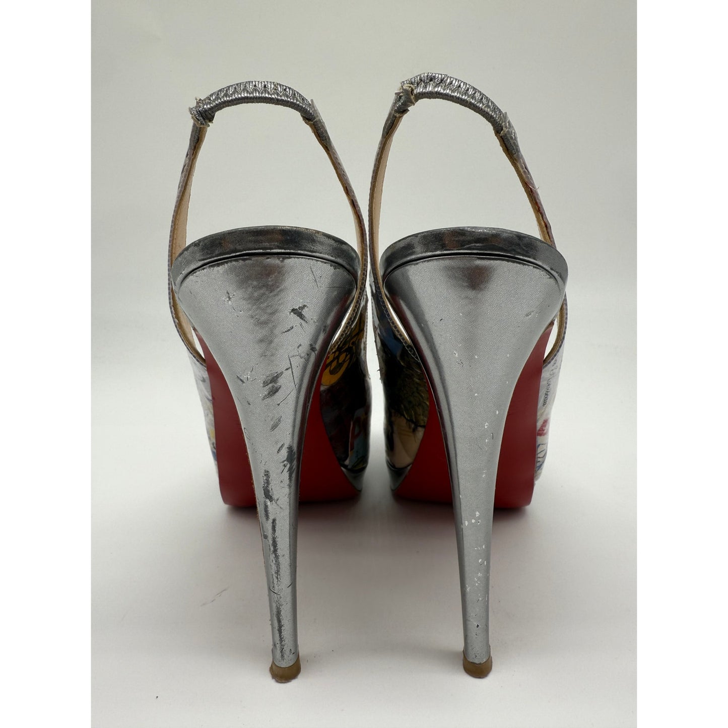 Christian Louboutin PVC Print Slingback Pumps Women's