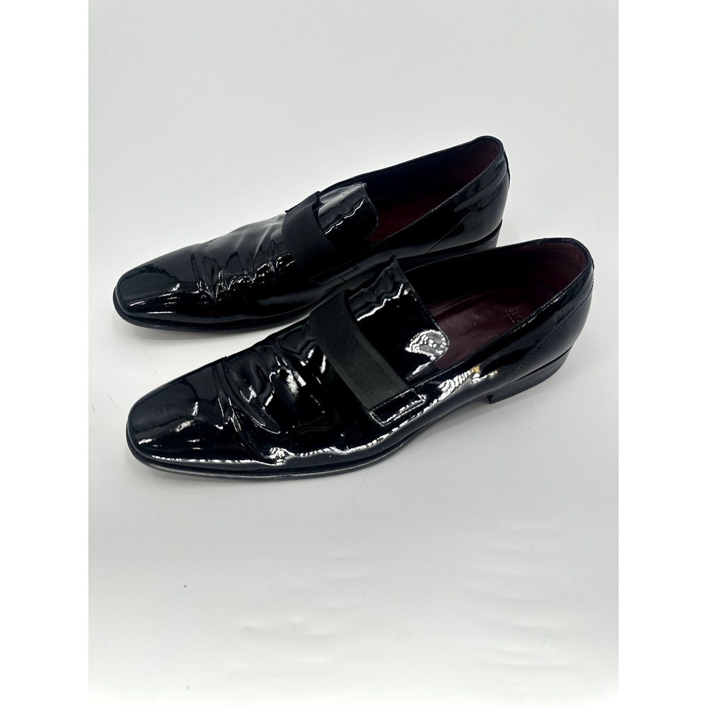 Hugo Boss Mellion Patent Leather Loafers Black Men's US 11.5