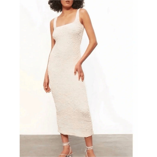 Mara Hoffman Cream Textured Midi Dress S