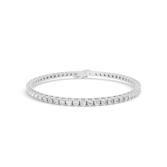 4.53 ctw Diamond 4P Classic 14K White Gold Tennis Bracelet