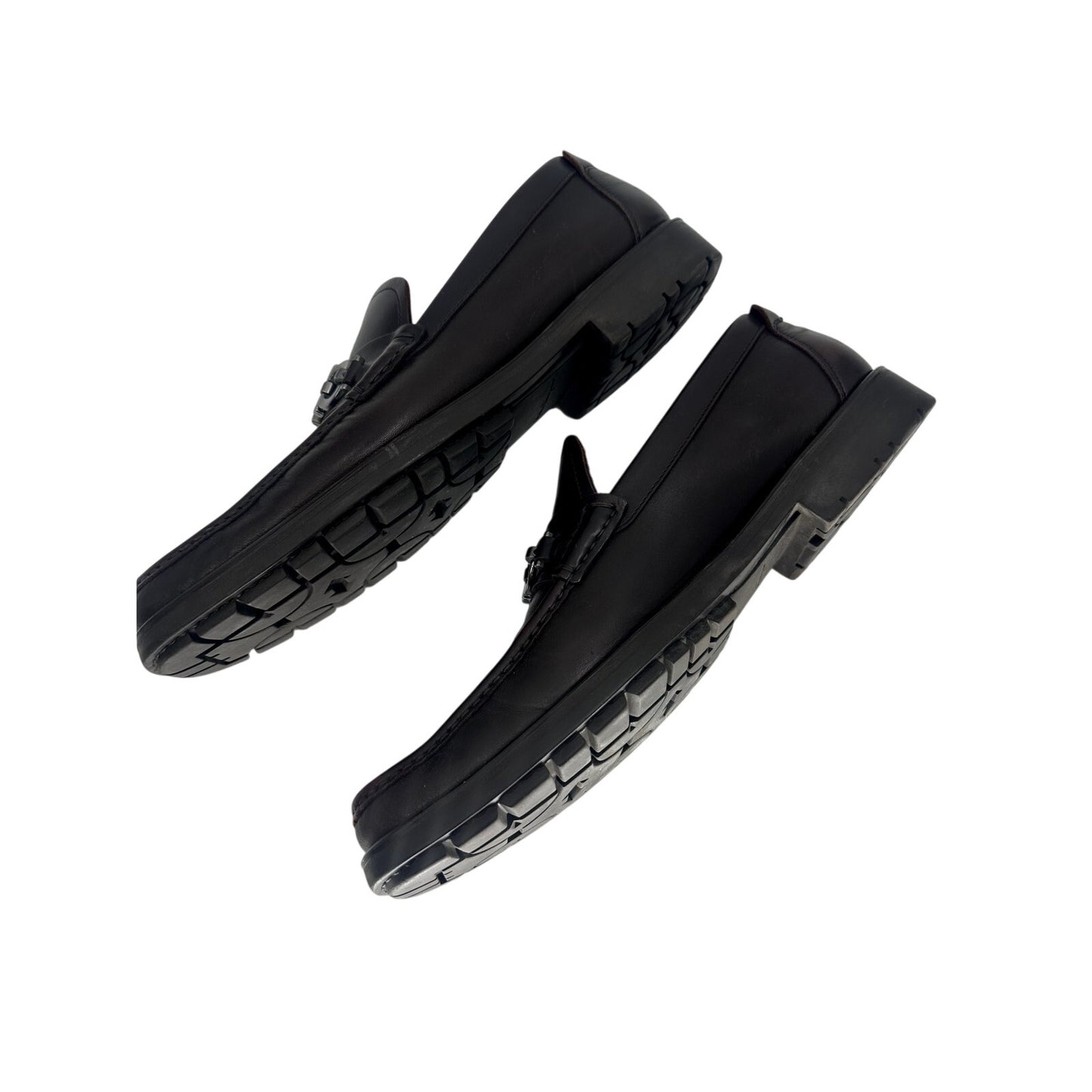 Salvatore Ferragamo David Gancini Leather Lug Sole Loafers