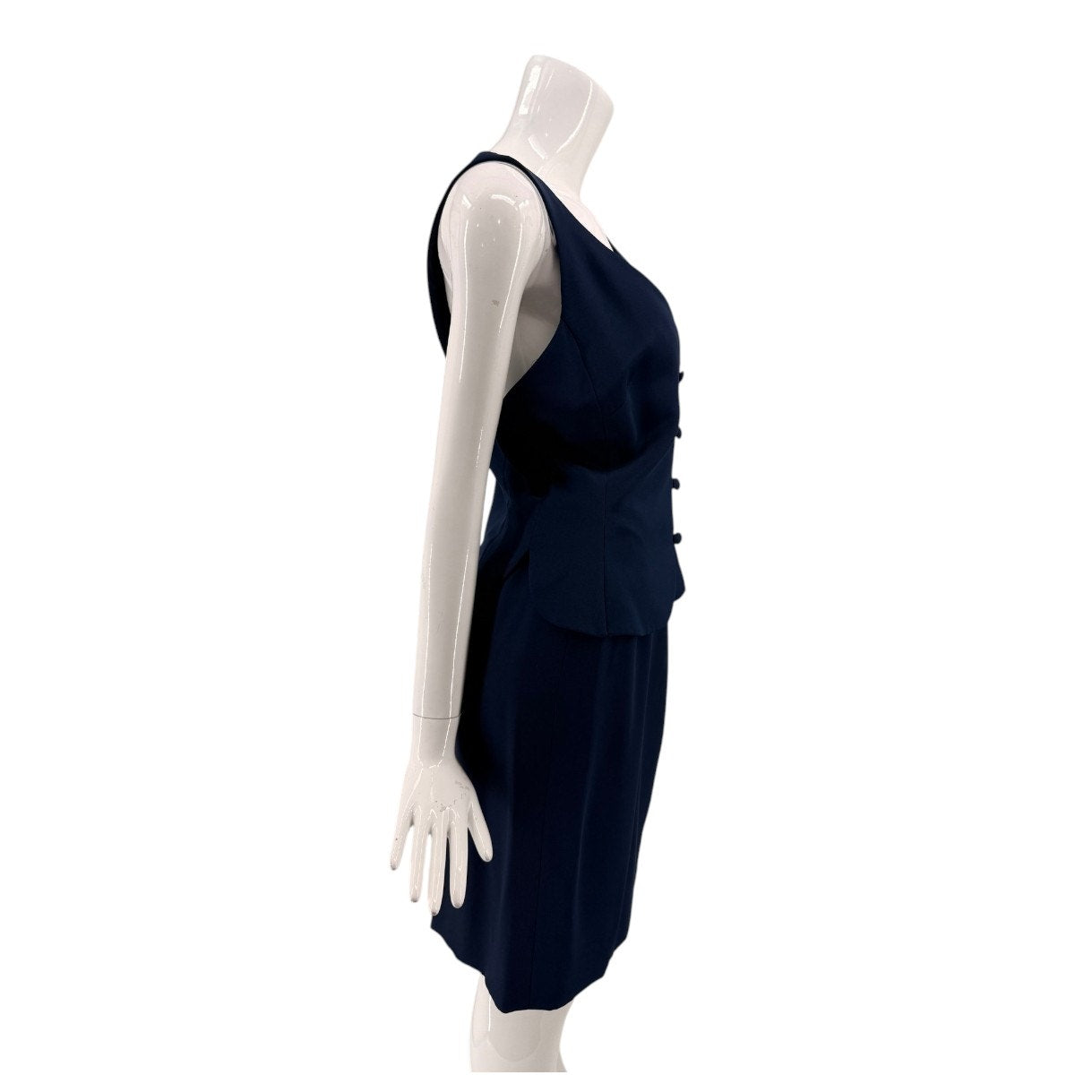 Carolina Herrera Silk Sleeveless Vest Pencil Skirt Set