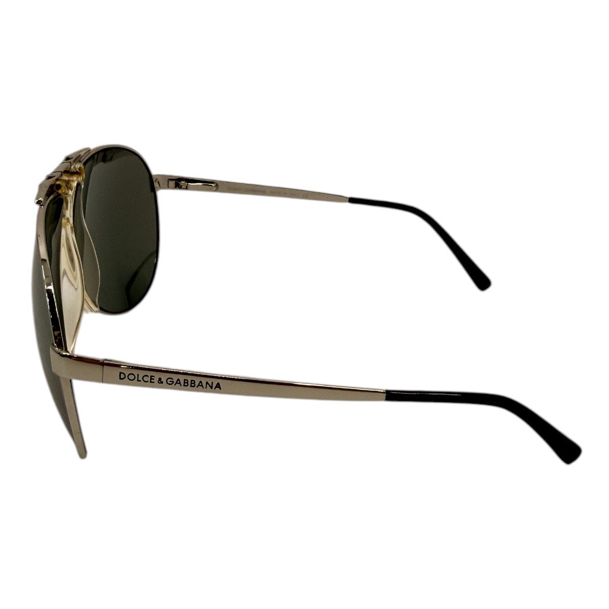 Dolce & Gabbana Vintage Y2K DG2029 Aviator Sunglasses Silver Black 63-14-130