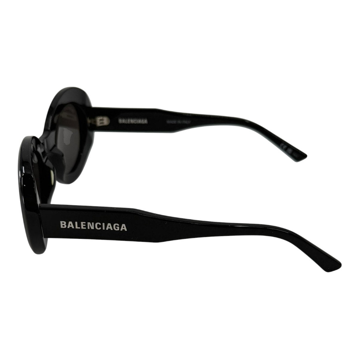Balenciaga Acetate Round Frame Sunglasses Black