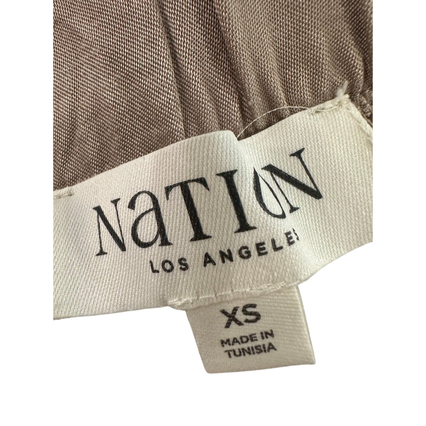 Nation Los Angeles Satin Tee & Side Slit Maxi Skirt Set