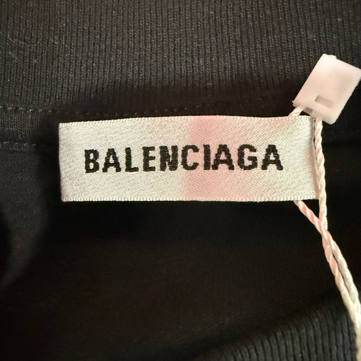Balenciaga Rose Back Round Neck Short-Sleeve Tee Top
