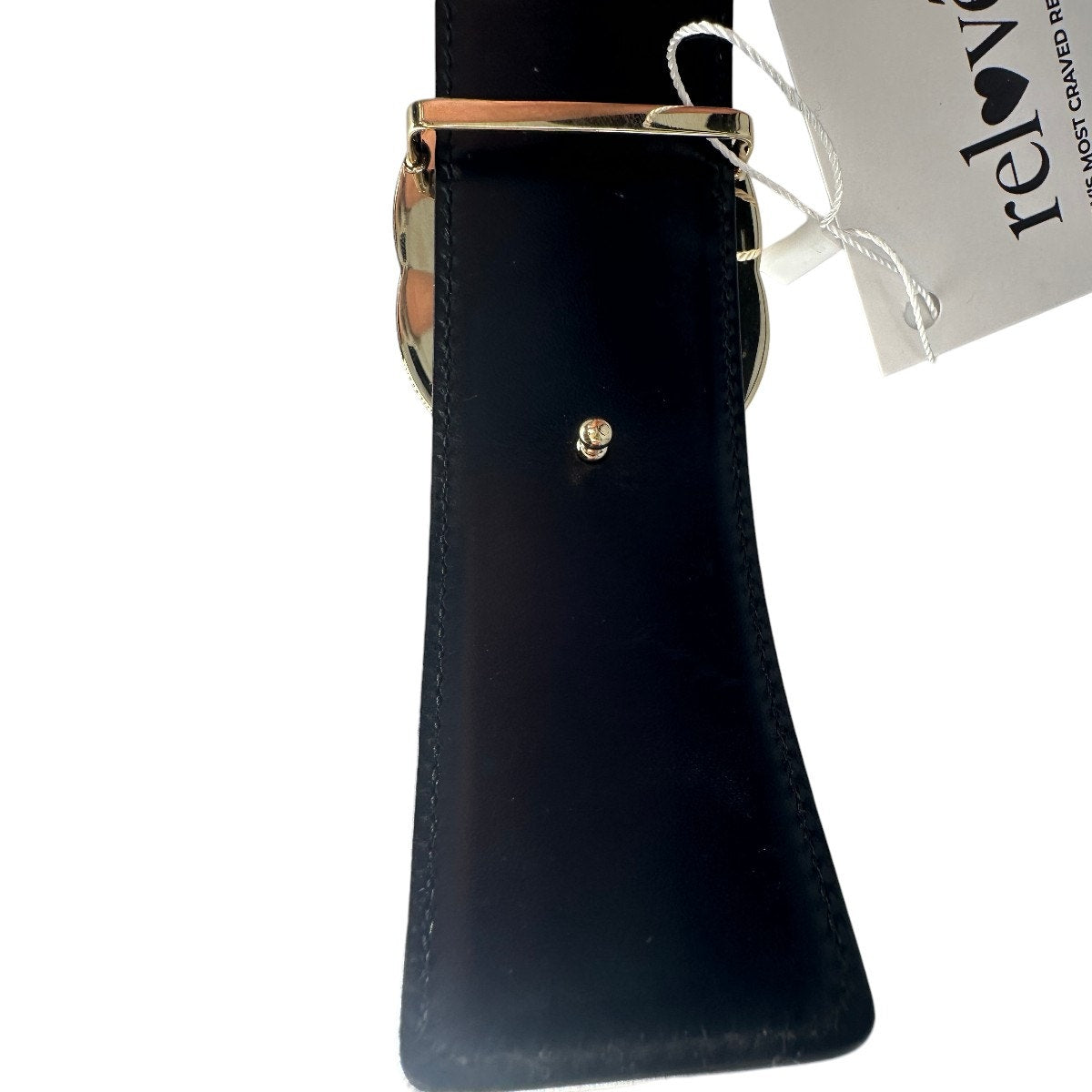 Gucci Black Leather GG Buckle Belt