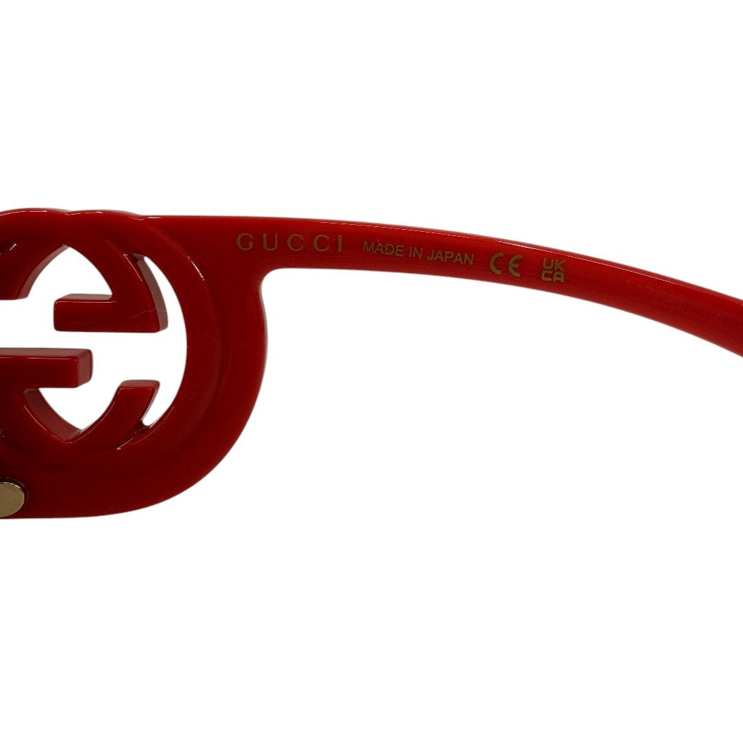 Gucci GG1325S Red Interlocking G Rectangular Sunglasses Women's 54-19-140