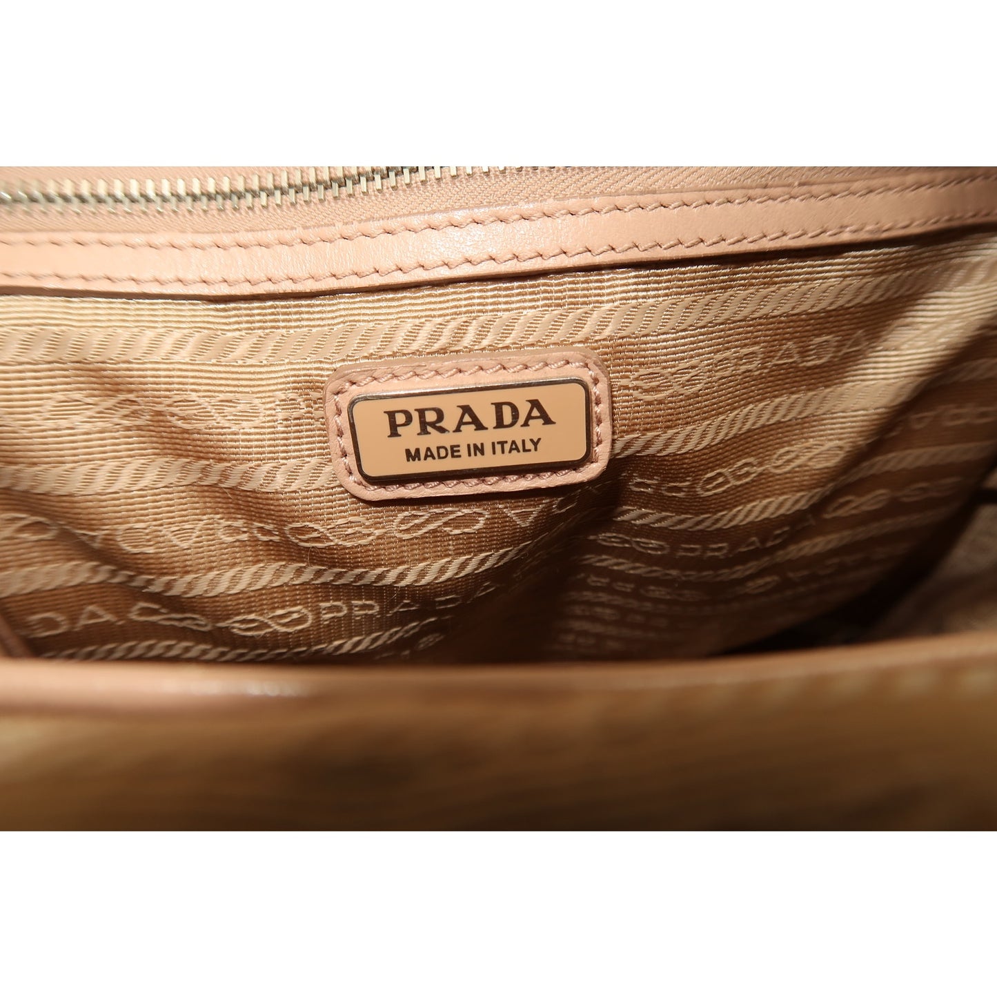 Prada Milano Diagramme Leather Logo Accent Zip-Around Backpack