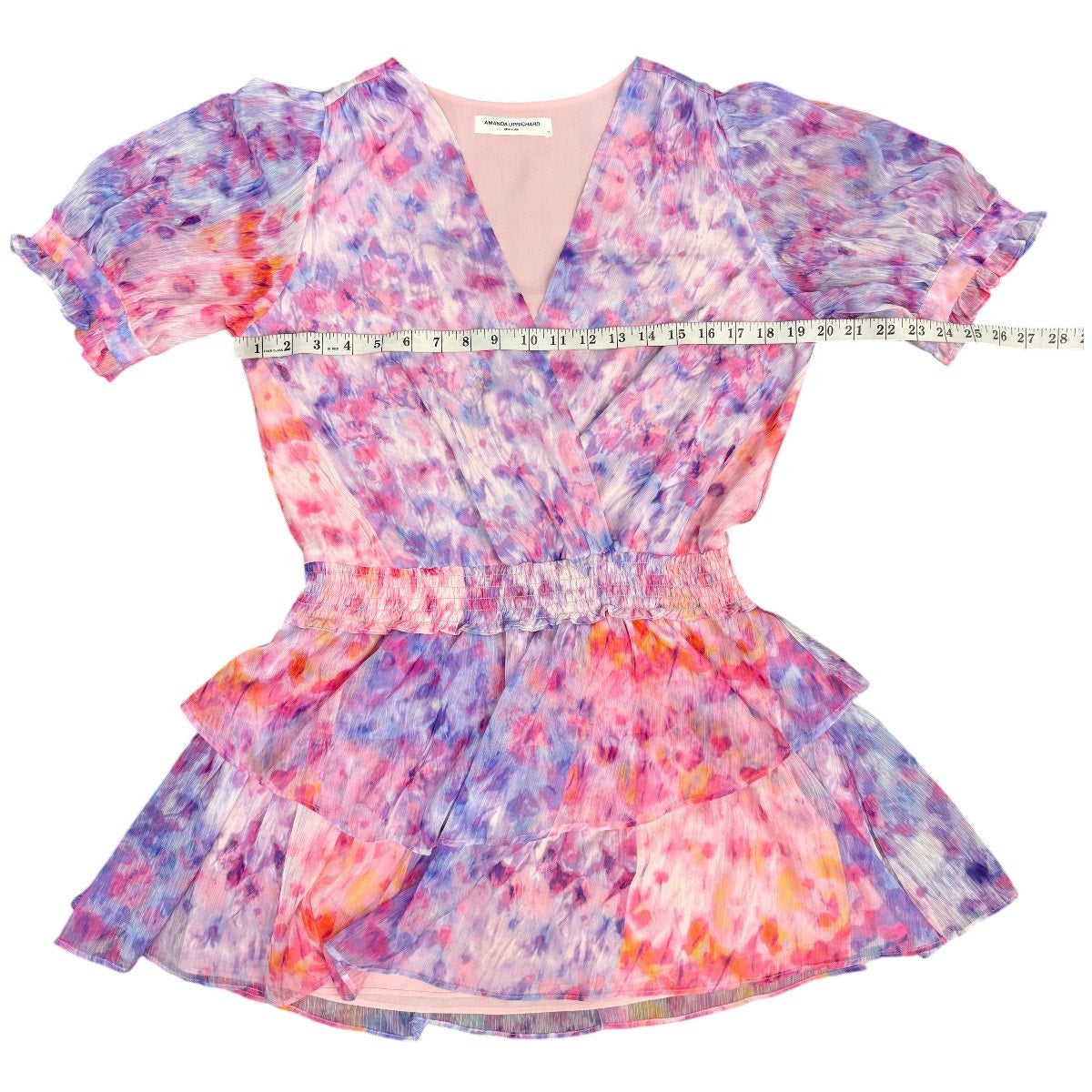 Amanda Uprichard Adriel Polyester Smocked Mini Dress