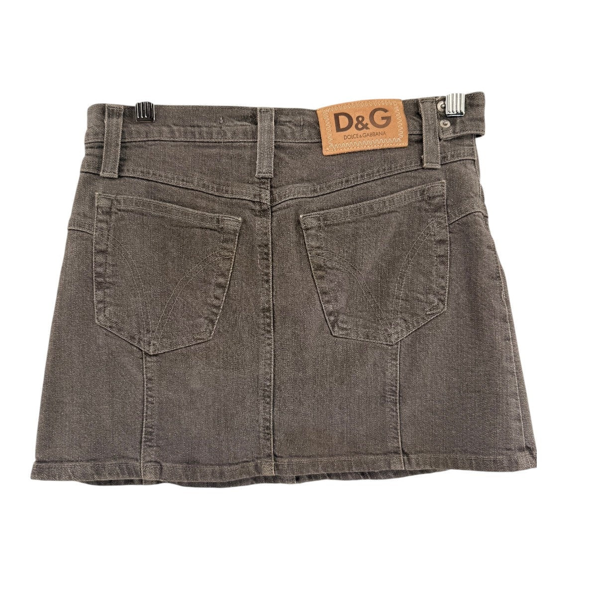 Dolce & Gabbana Belted Denim Mini Skirt