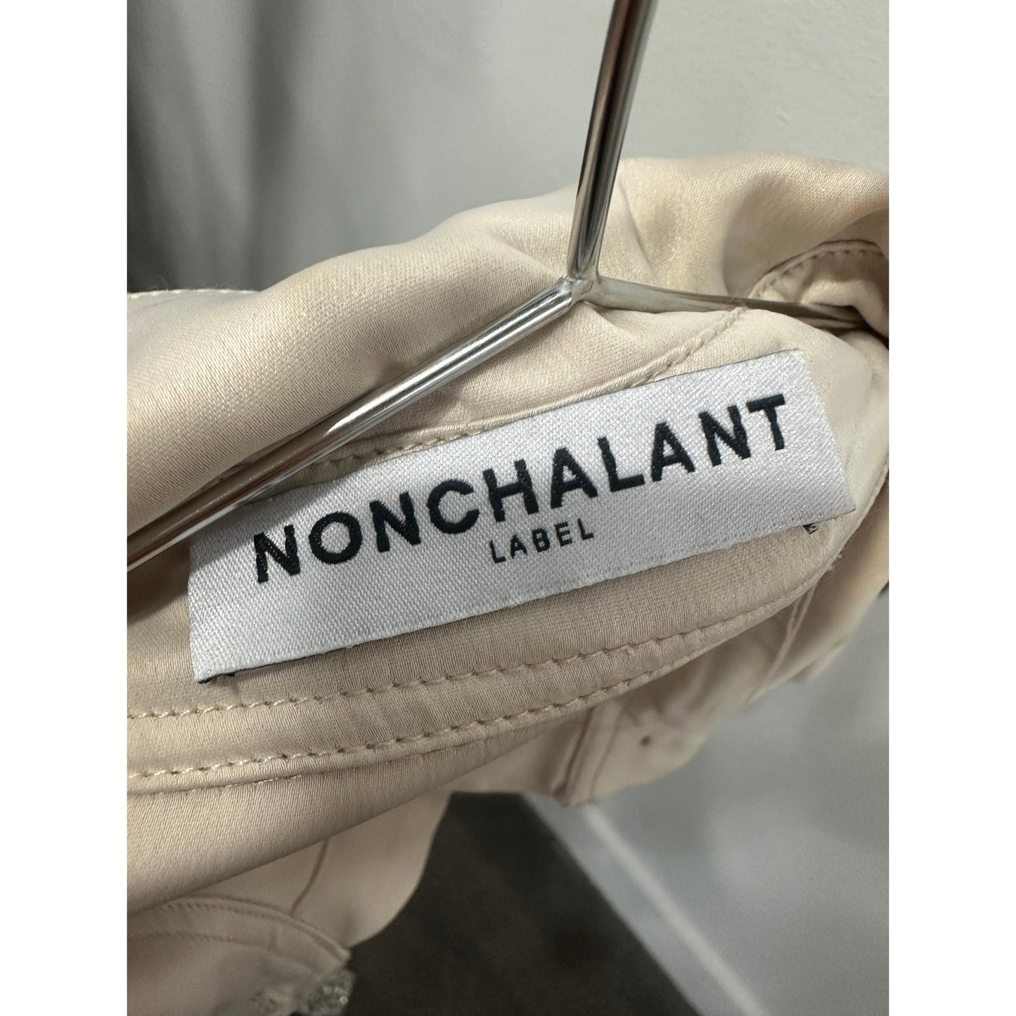 NonChalant Label Collared Crop Top Tapered Cargo Pants Beige Women's Size S/M
