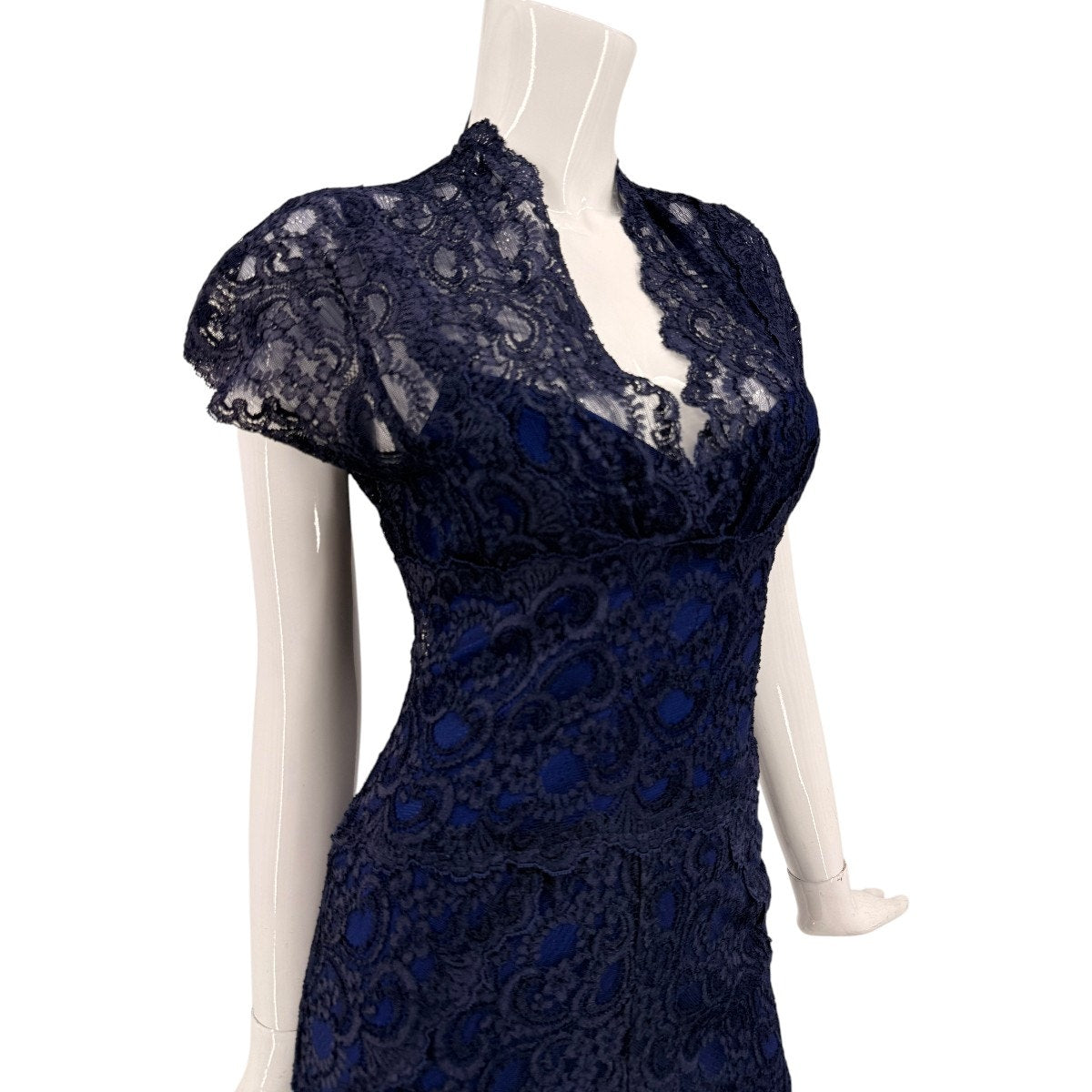 Nicole Miller Lace Sheath Cocktail Mini Dress