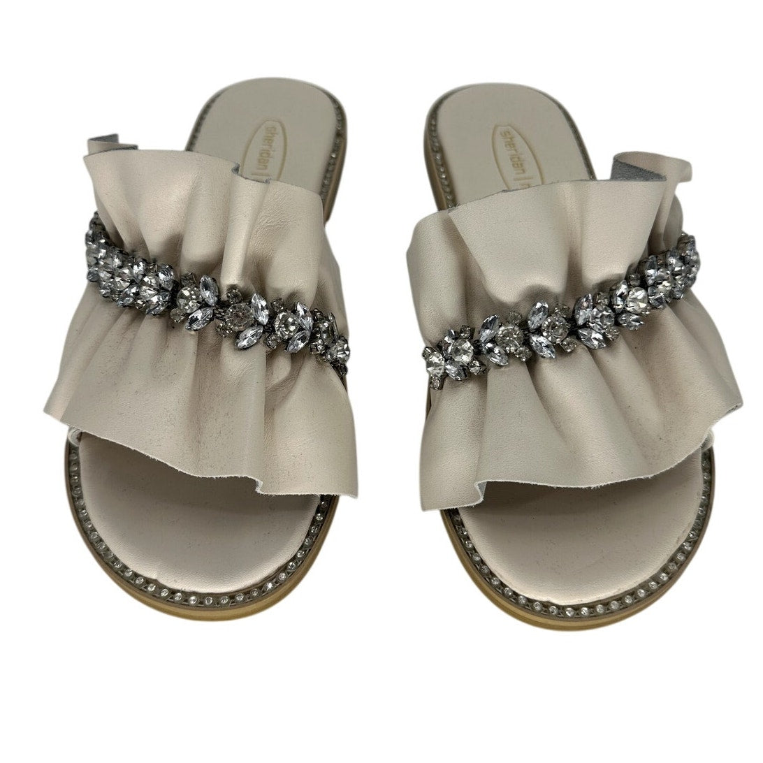 Sheridan Mia Tiana Ruched Jeweled Slide Sandals
