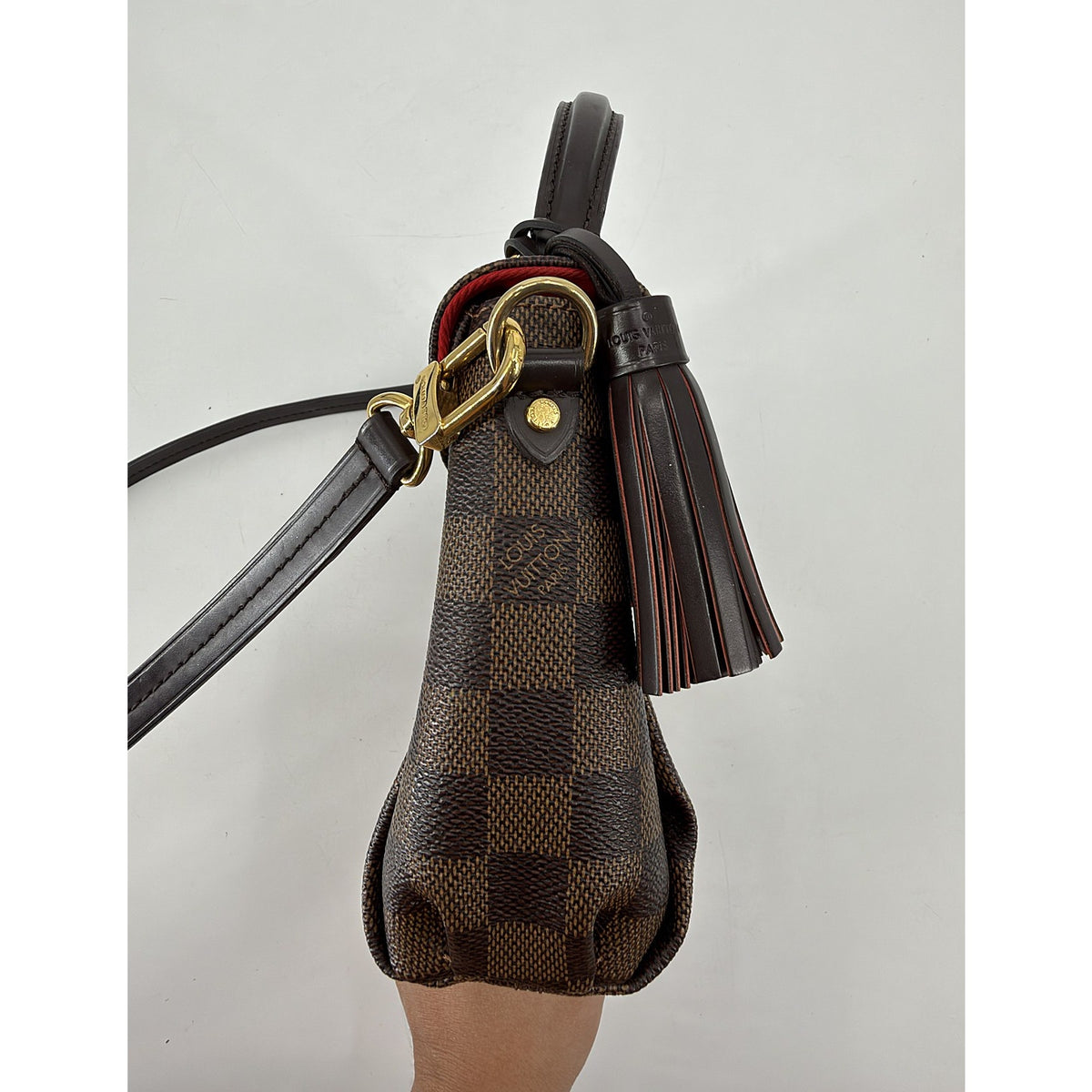 Louis Vuitton Croisette Damier Ebene Patches Canvas Brown Crossbody Bag N40055