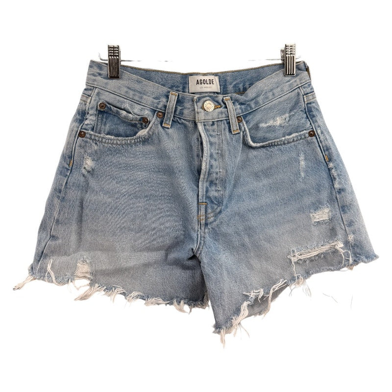 Agolde Cotton Denim Parker High Rise Long Short