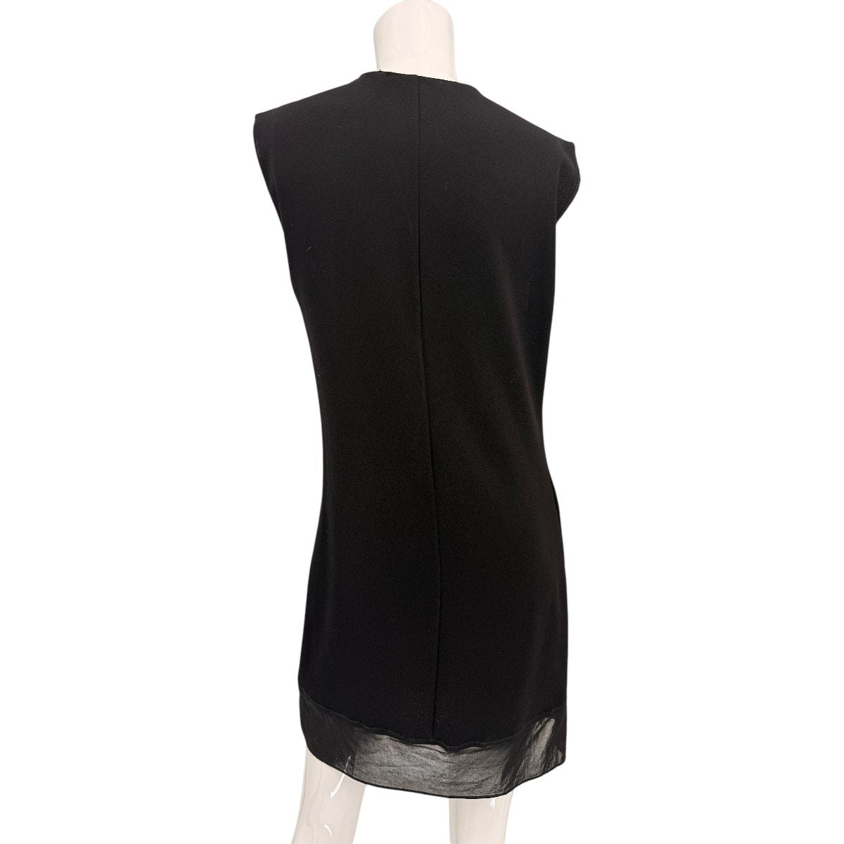 Sandro Paris Crossover Crepe Plunge-Neck Mini Dress Black Women's Size 1
