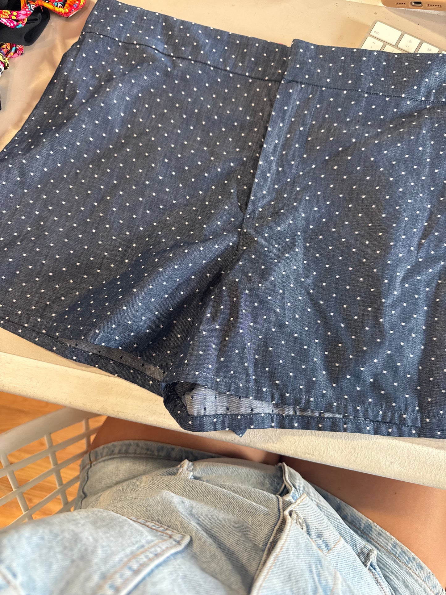 Parker polka dot blue shorts NWT
