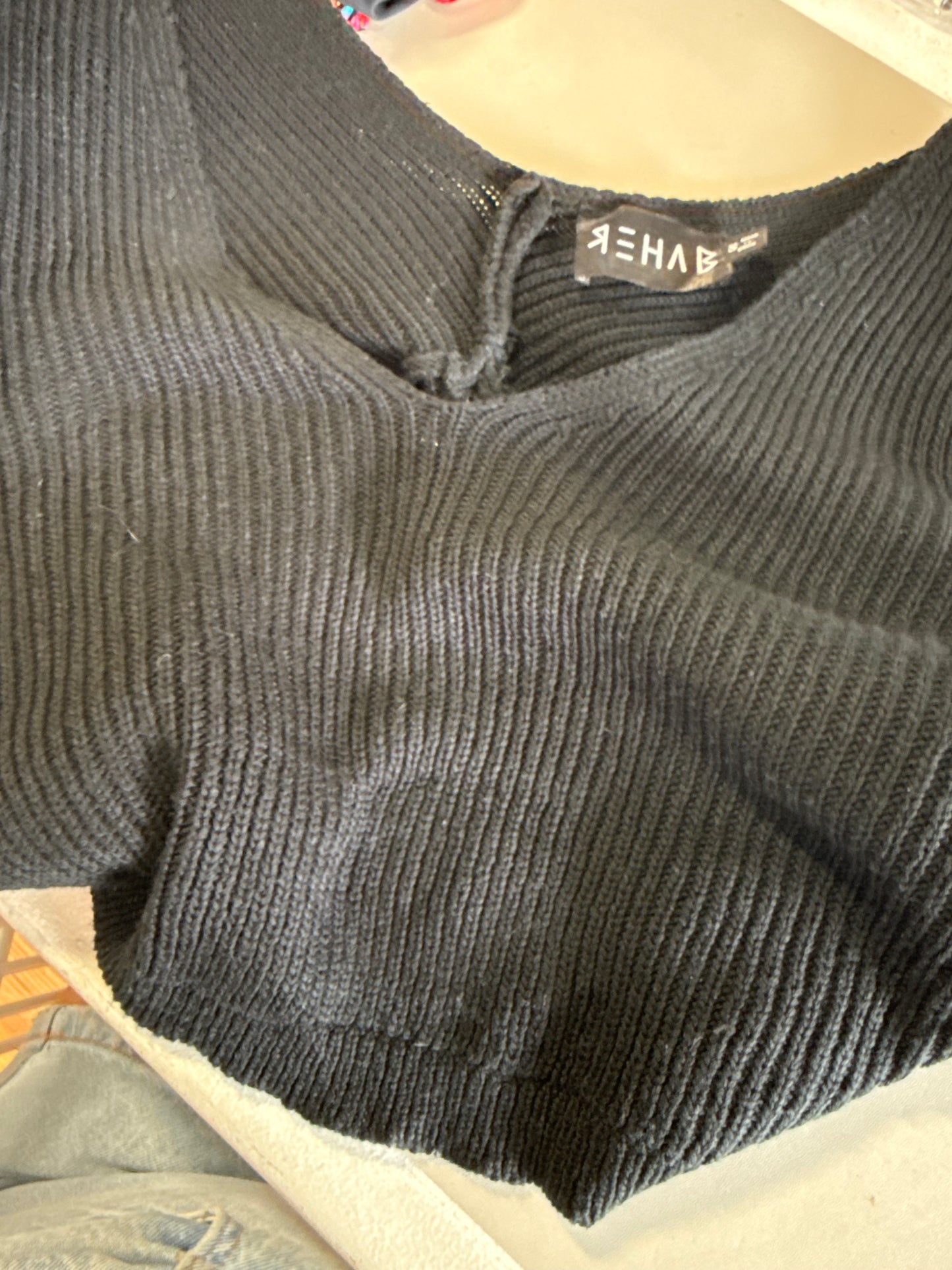 Rehab Black crop Knit sweater