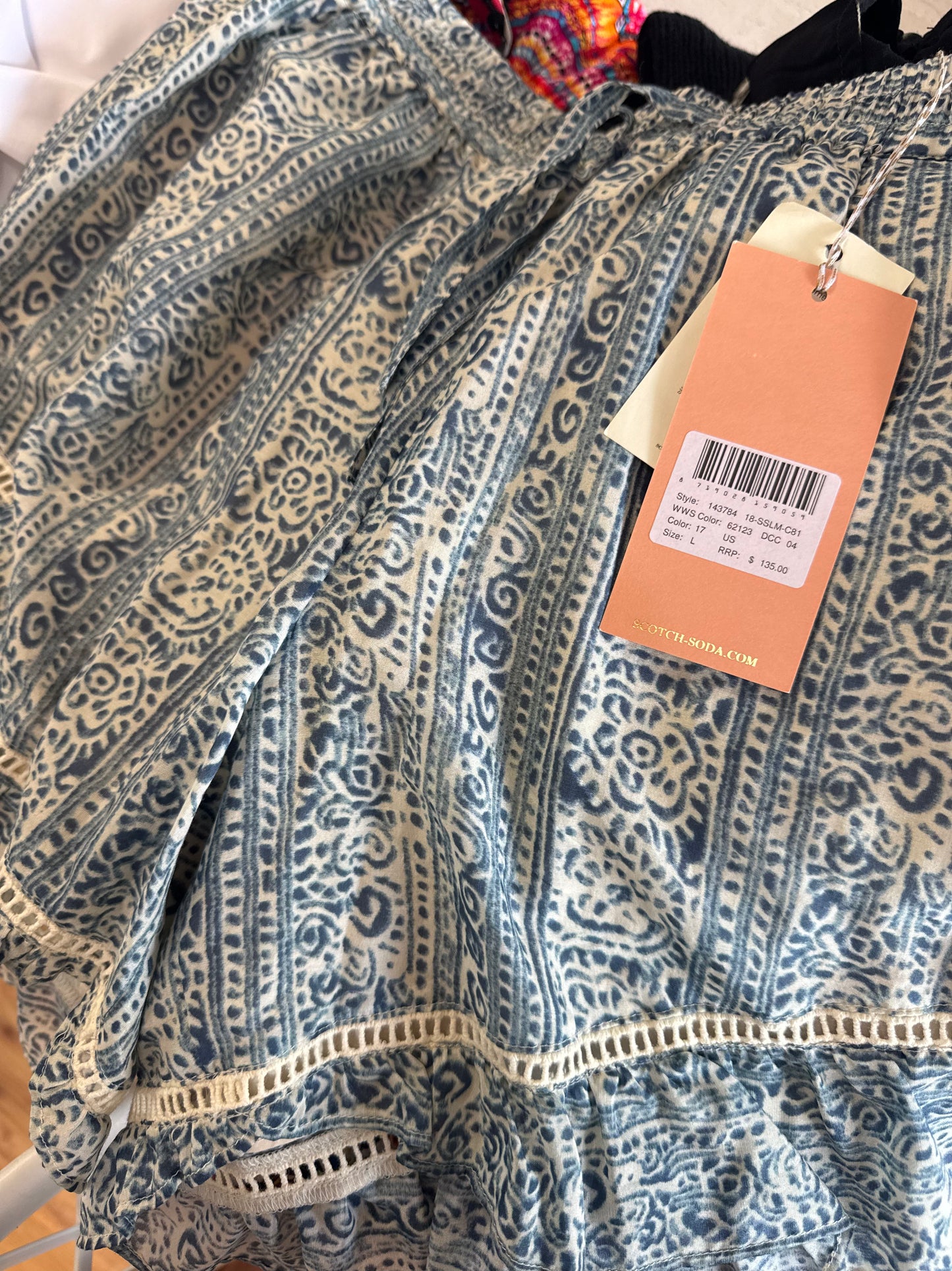 Scotch-soda blue print shorts