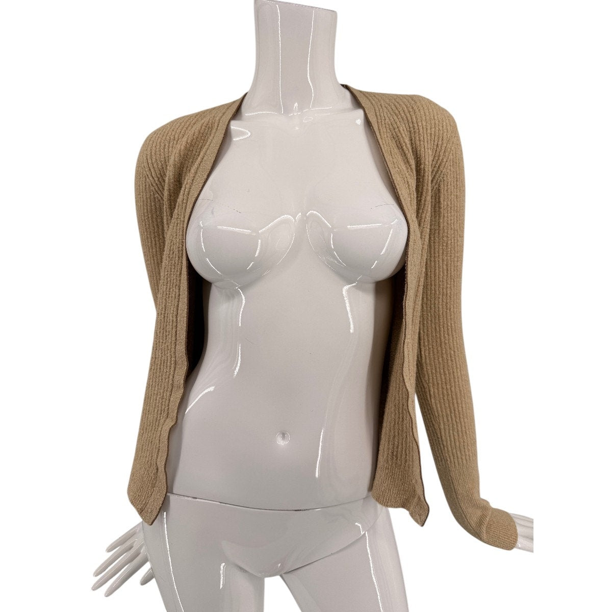 Jacquemus Cotton Blend Ribbed Open Front Cardigan
