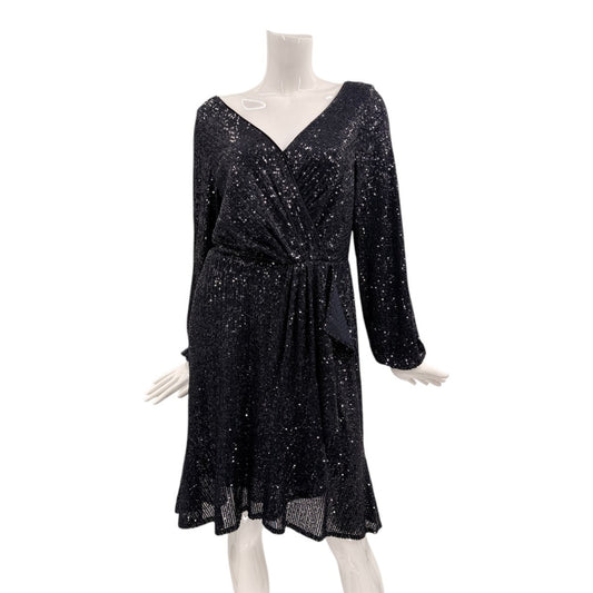 Nanette Lepore Sequined Long Sleeve Mini Dress