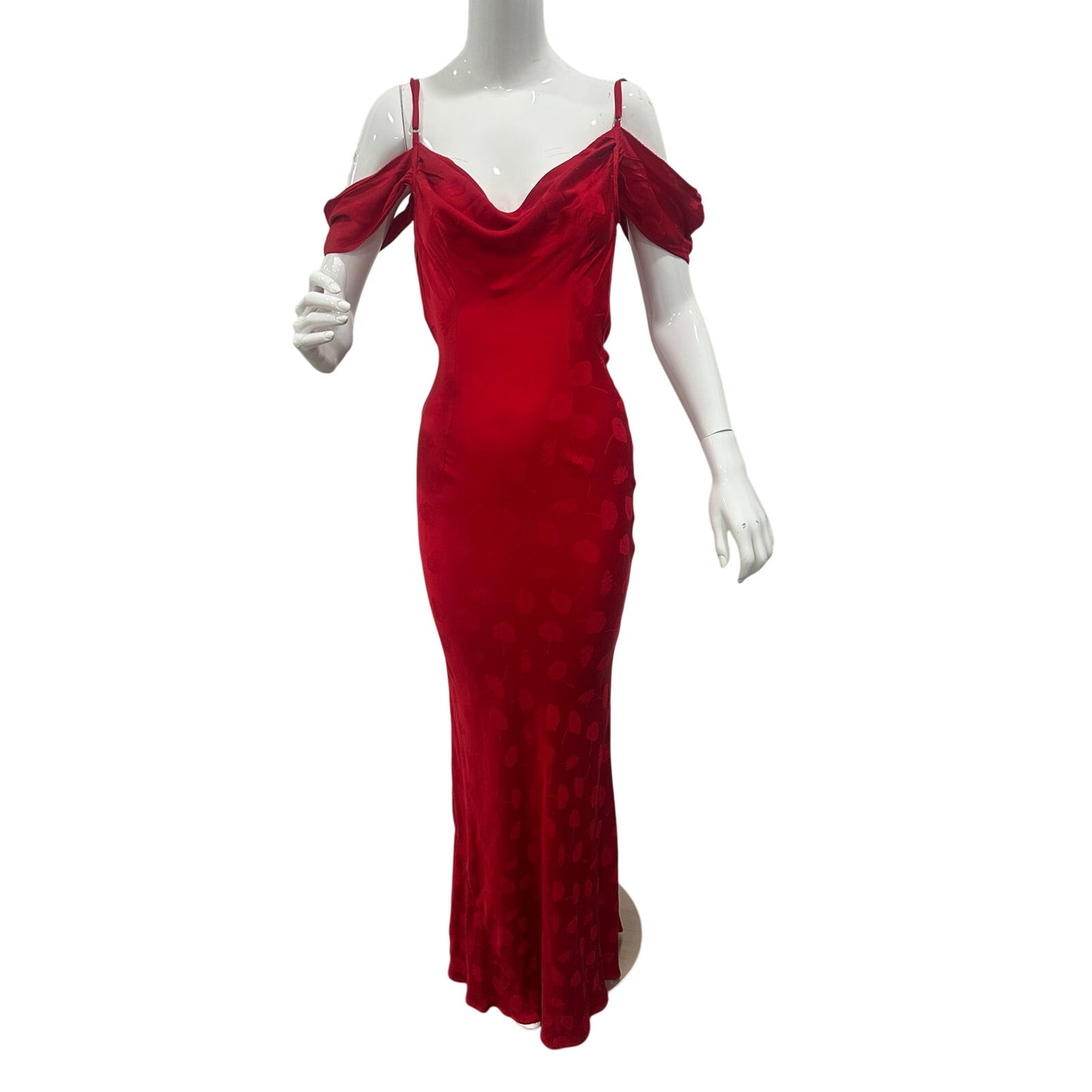 Rat & Boa Florentina Tulip Print Off Shoulder Cowl Maxi Dress