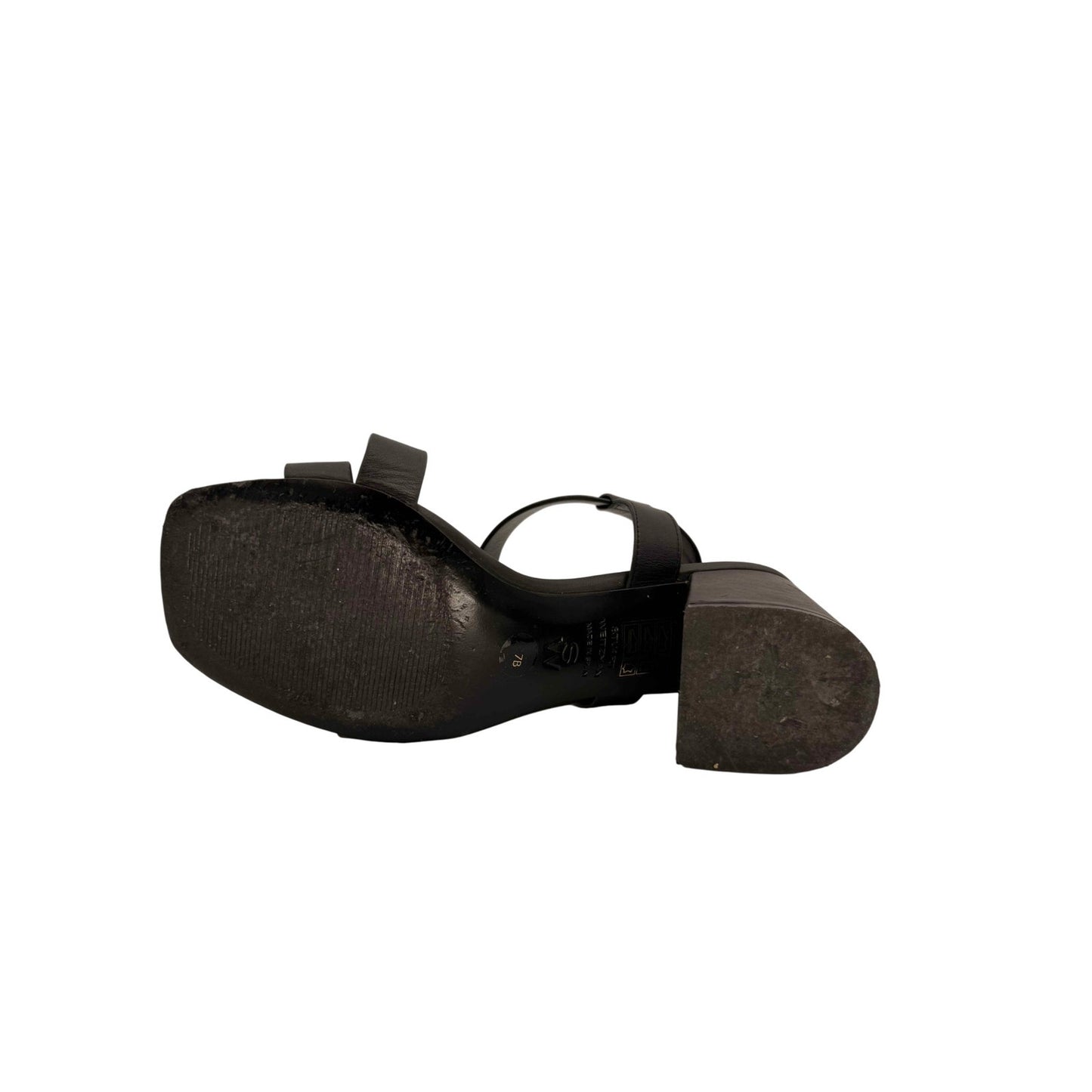 Stuart Weitzman Leather Benni Block-Heel Strappy Sandals