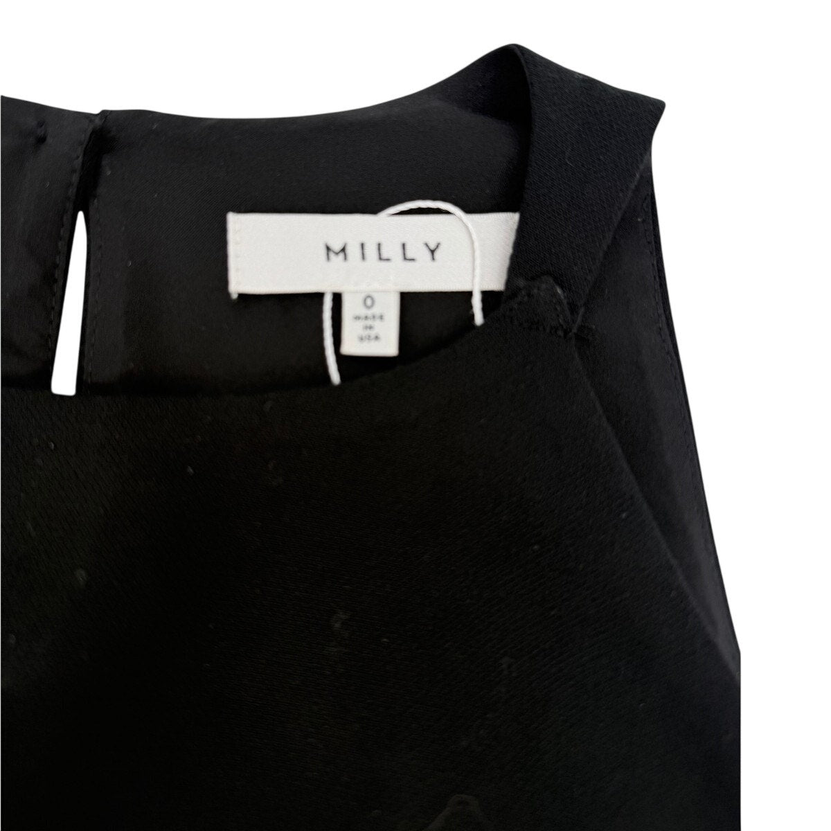 Milly Tech Shell Colorblock Sleeveless Crop Top Black White Women's Size 0 NWT