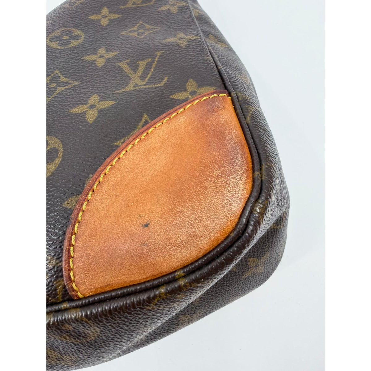 Louis Vuitton Monogram Odeon MM Shoulder Bag Brown Vachetta