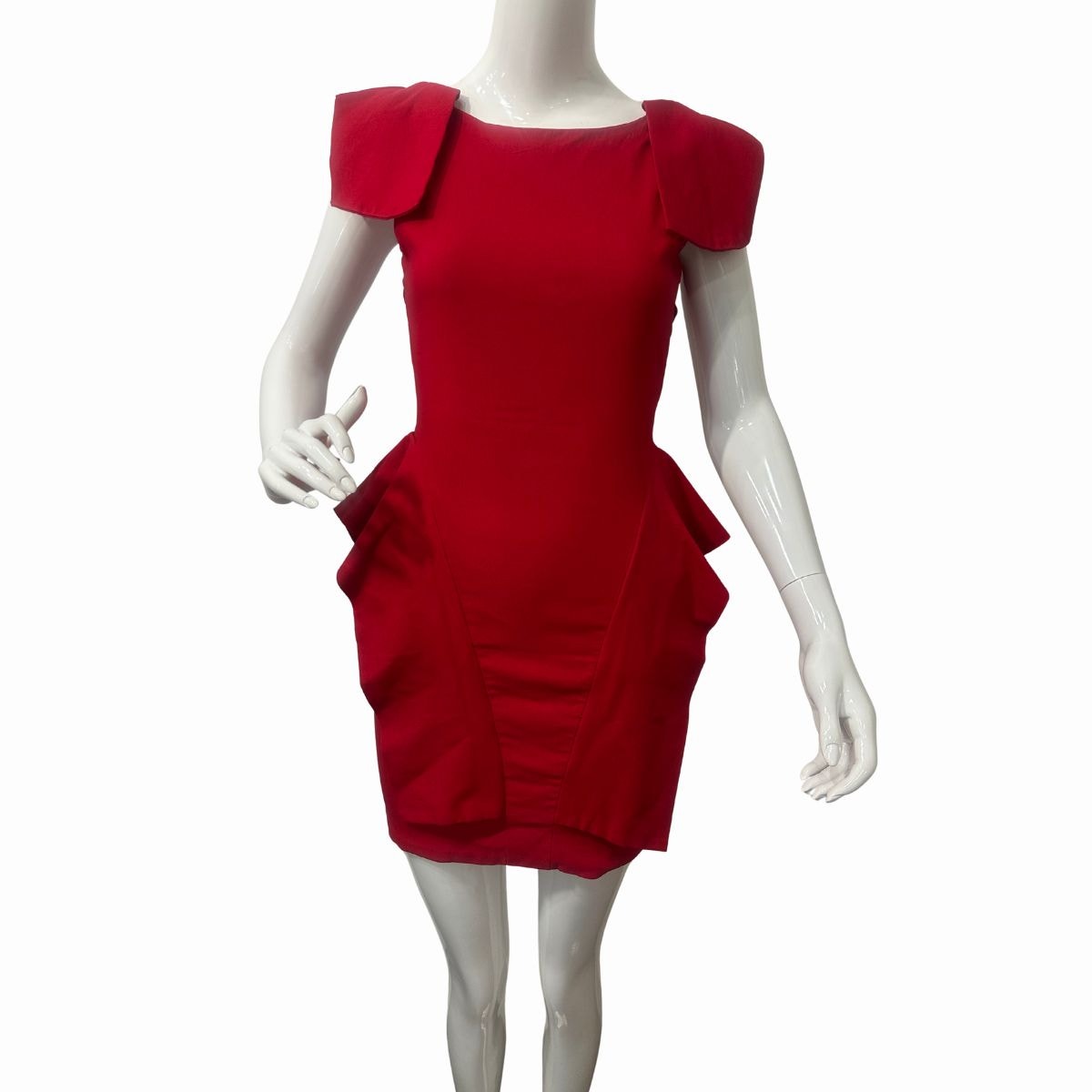 Caribbean Queen Flap Sleeve Backless Tulip Mini Dress