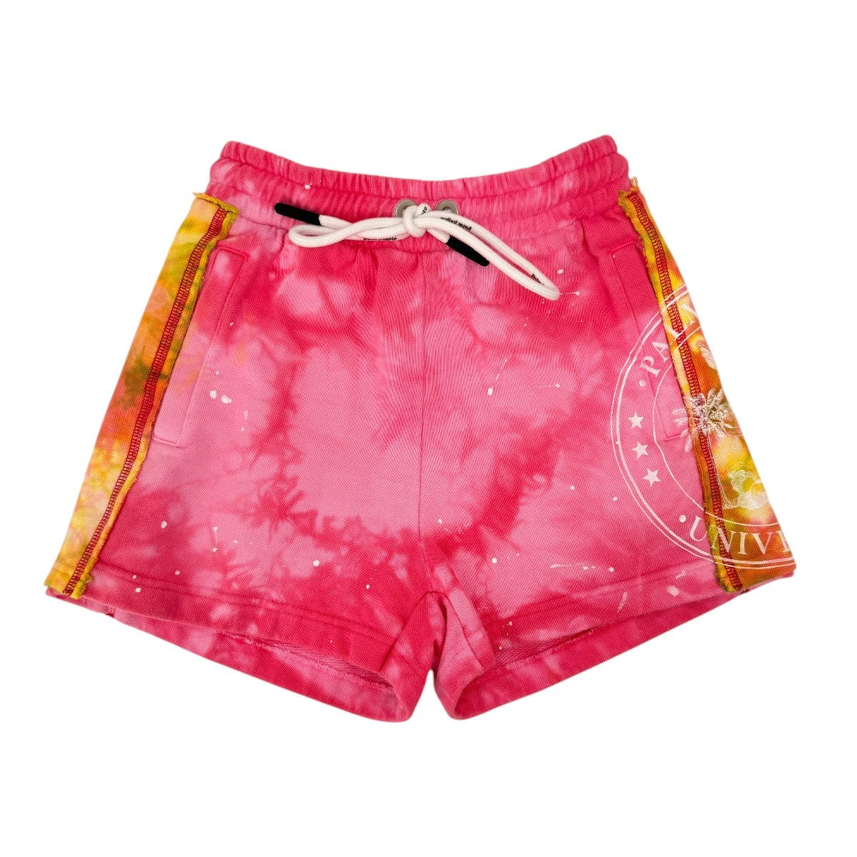 Palm Angels Cotton Tie-Dyed Logot Draw String Sweatshorts