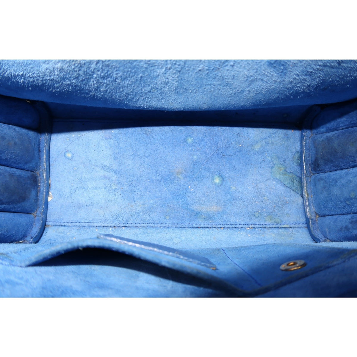 Saint Laurent Classic Sac De Jour Tote Bag Blue Leather Logo Accent Women's OS