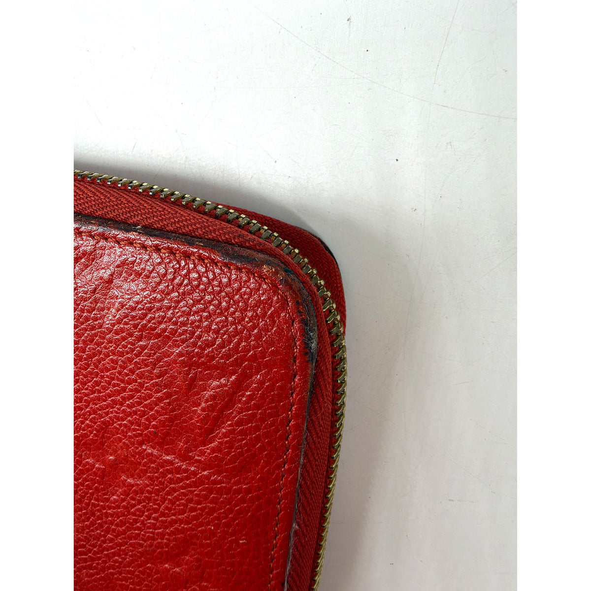 Louis Vuitton Zippy Wallet Monogram Empreinte Leather Red