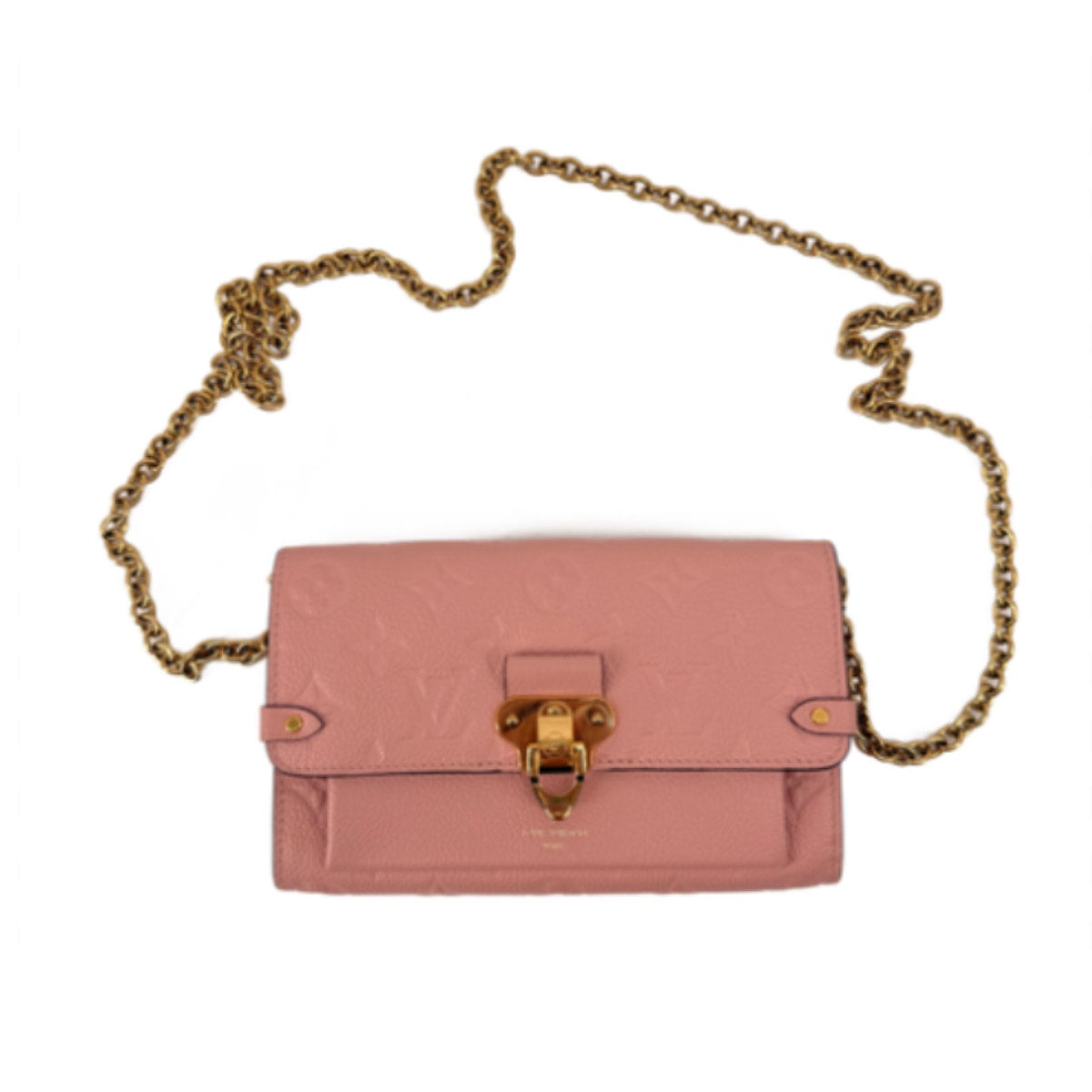 Louis Vuitton Vavin Chain Wallet Rose Poudre Monogram Empreinte Leather Bag