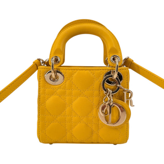 Christian Dior Cannage Lambskin Leather Shoulder Bag