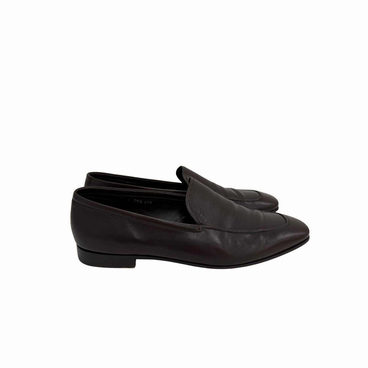 Prada Milano Leather Square Toe Slip-on Dress Loafers