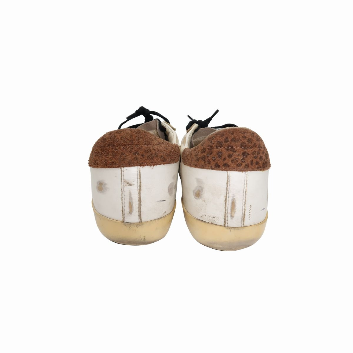 Golden Goose Leather Suede Trim Superstar Low Top Lace Up Sneaker