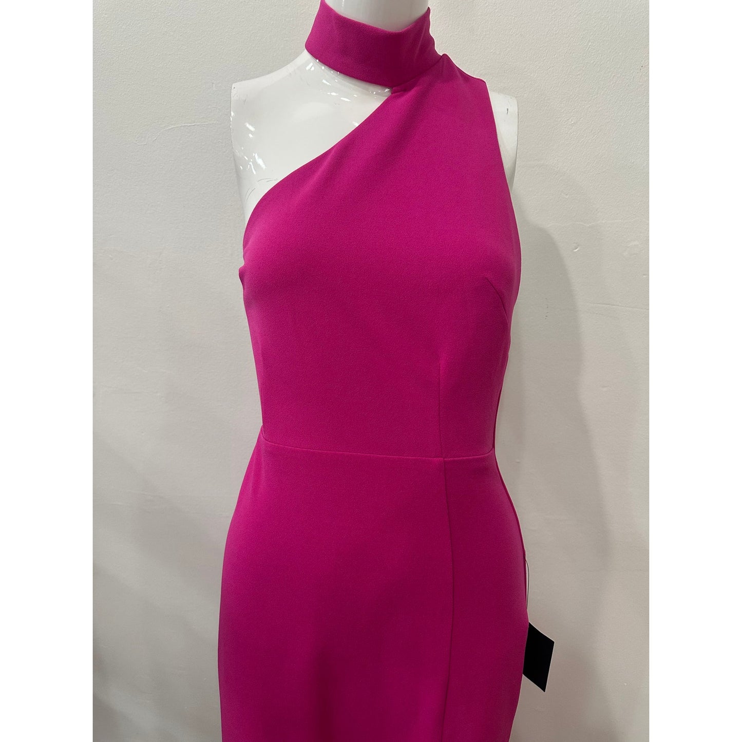 Lulus Keep It Interesting Asymmetrical Cutout Halter Maxi Dress Hot Pink