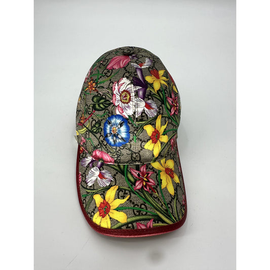 Gucci GG Coated Canvas Floral Print Baseball Hat